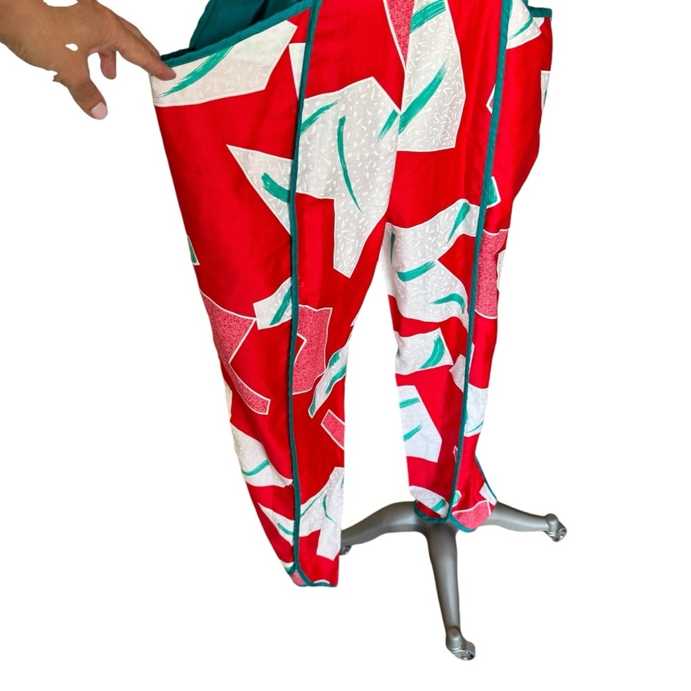 Rare Vintage 80s JEANNE MARC Jumpsuit Colorful Abstract Print Avant Garde - Picture 5 of 15